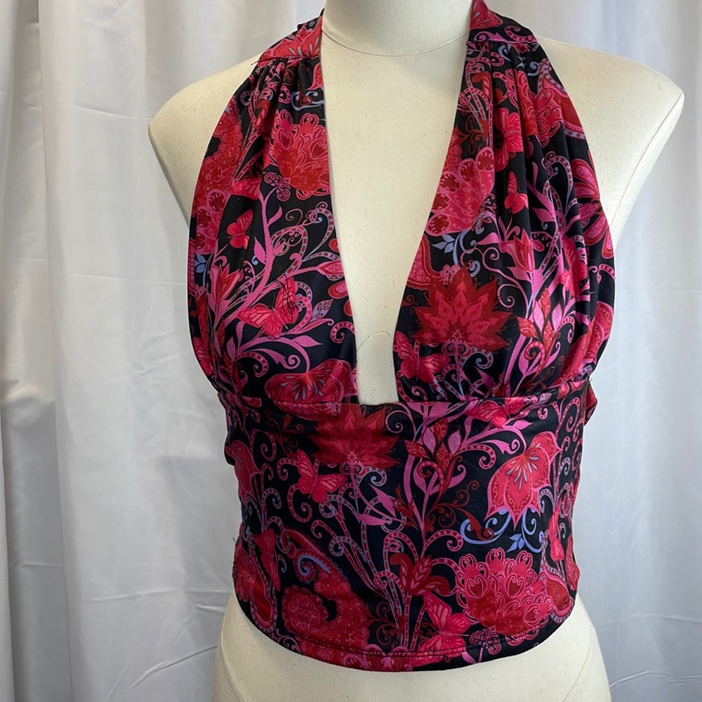NWT Backless tie halter top